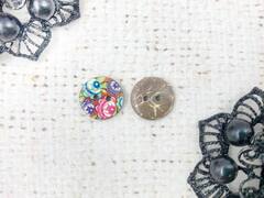 Пуговицы костюмные под дерево, d 1,3 см, 2 прокола