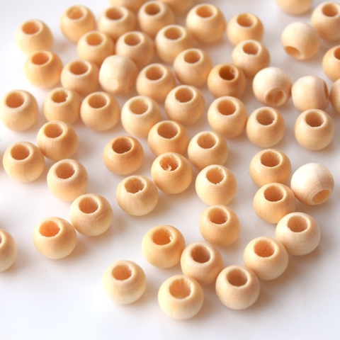 Деревянные бусины для рукоделия Zlatka диаметр 10мм. Набор 100шт.