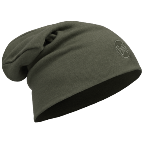 Картинка шапка-бини Buff Hat Wool Heavyweight Solid Forest Night - 1
