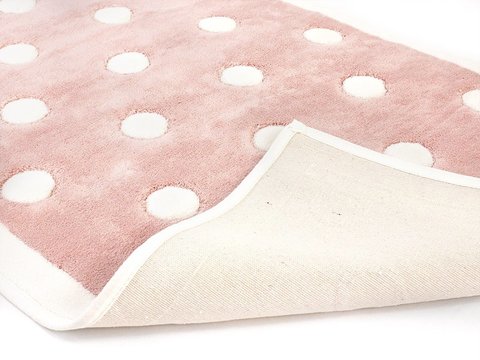 Комплект махровых ковриков  Bernelle Puanti розовый 2пр 50х60 и 60х100 Maison Dor (Турция)