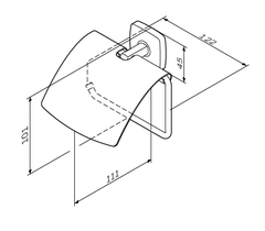 Держатель для туалетной бумаги с крышкой AM.PM  GEM - A90341400