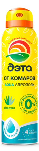 Аэрозоль от комаров ДЭТА АКВА (AQUA), 150 мл