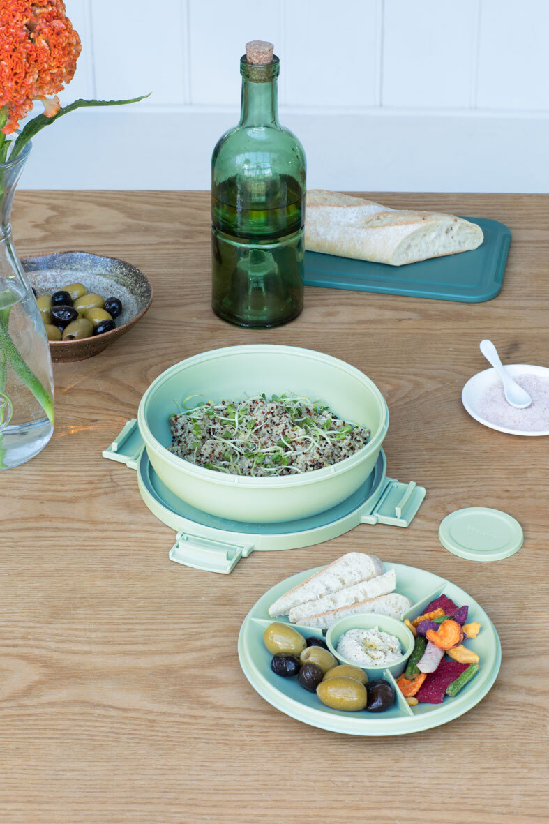 Контейнер-салатник Make & Take (1,3 л), пластик, Мятно-голубой, арт. 206382 - фото 4