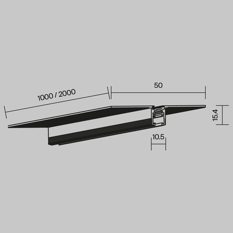 Шинопровод встраиваемый Maytoni Busbar trunkings levity TRX184-121B