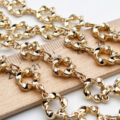 Цепочка, цвет золото, размер звена 14,2*9,8 мм, цена за 50 см