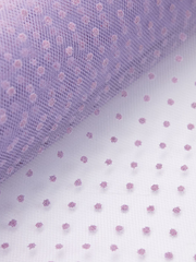 Фатин горох, 28 гр/м2, 150 см, лавандовый