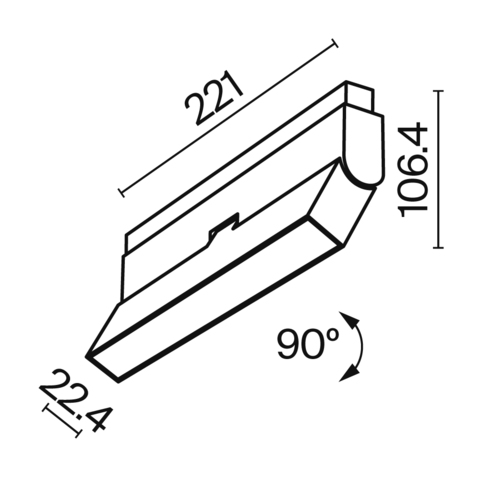 Магнитный трековый светильник Maytoni Basis Rot TR036-4-12WTW-DD-B