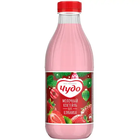 Молочный коктейль Чудо Клубника 960гр