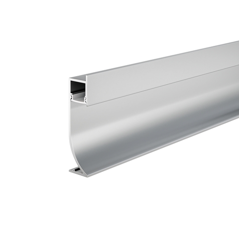 Алюминиевый профиль Maytoni плинтус 53×14 (Серебро, 2 м), ALM-5314-S-2M