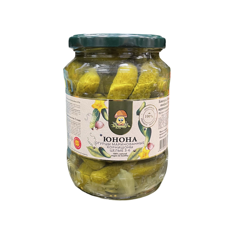 Огурцы маринованные 3-6 700 ст/б Юнона