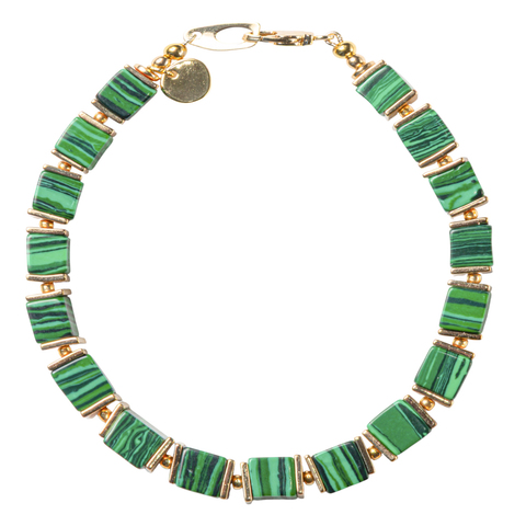 Браслет "КУБ" малахит