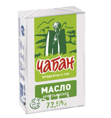 Масло сливочное Чабан фольга 72,5% 330гр