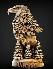 Силиконовый молд № 368 Орел на скале левый