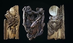 Силиконовые молды: Олень , Волк, Медведь Набор 3 шт