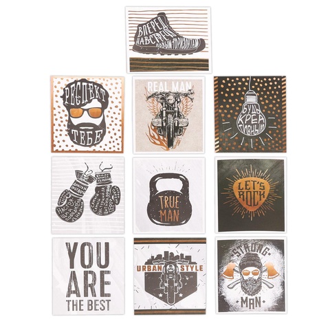 Наклейки «Для мужчин», 6×7 см, набор 10 шт.