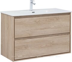 Aquanet 340339 Тумба с раковиной Милан (Flash) 100 цв. дуб светлый (340339) фото