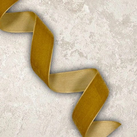 Лента бархатная 2,5 см коричневый №104 (1метр)