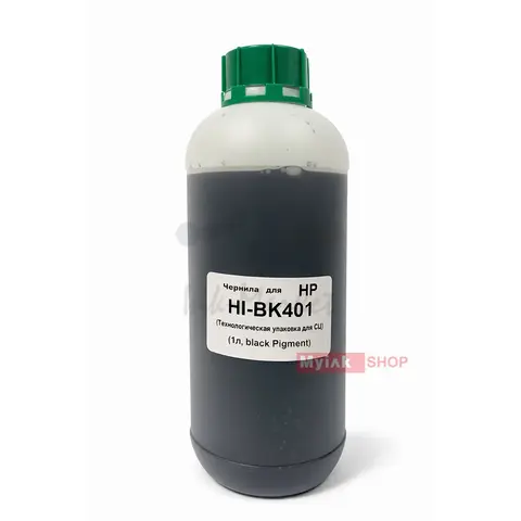 Чернила Myink HI-BK401 для HP 1л, black Pigment (Технологическая упаковка для СЦ)