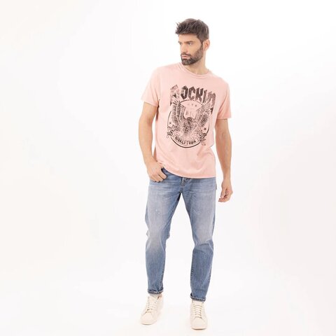 Футболка Bowery NYC "Rockin Eagle" Vintage Acid Sienna