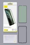Защитное стекло 3D на весь экран 0,3мм Baseus (SGAPIPH65S-IA01) для iPhone 11 Pro Max (Anti Blue Light) (в упаковке 2 шт) (Черная рамка)