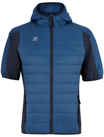 Тёплый Ветрозащитный жилет Noname Hybrid Ski Vest 24 UX Navy/Med Blue с капюшоном