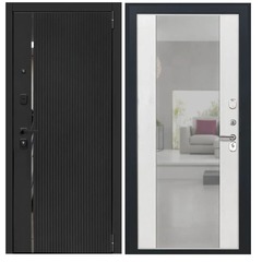 Купить Входная дверь L 63 - Алиса ПВХ ясень белый с зеркалом