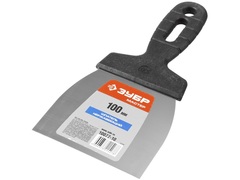 ЗУБР 100 мм, пластиковая ручка, нержавеющий, шпатель (10077-10)