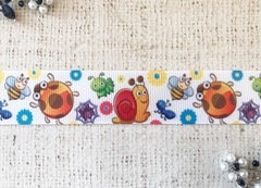 Лента репсовая принт, ш. 2,7 см.