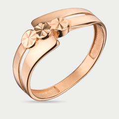 Кольцо женское из розового золота 585 пробы без вставок (арт. 01-10010-0218)