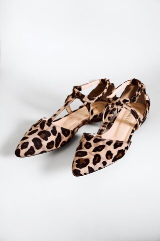 Балетки из натуральной кожи леопардовые GRACE