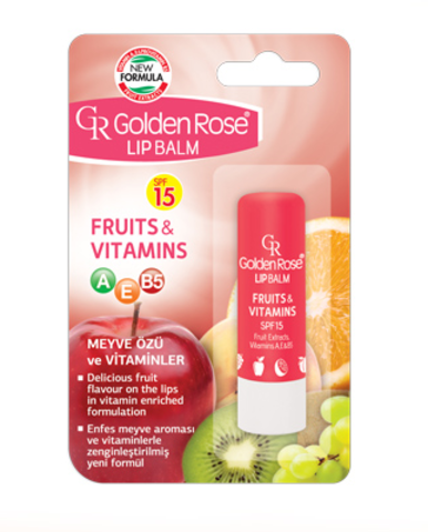 GR Бальзам для губ Lipbalm FRUITS & VITAMINS SPF15