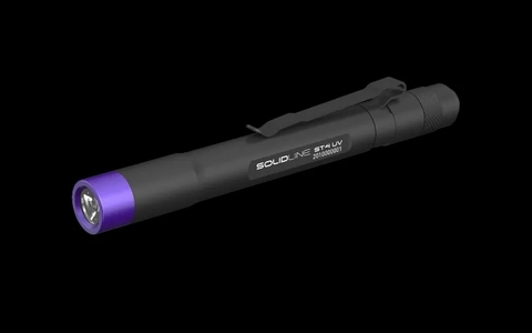 Фонарь ручной Led Lenser Solidline ST4 UV, чёрный, светодиодный, AAAx2 (502417)