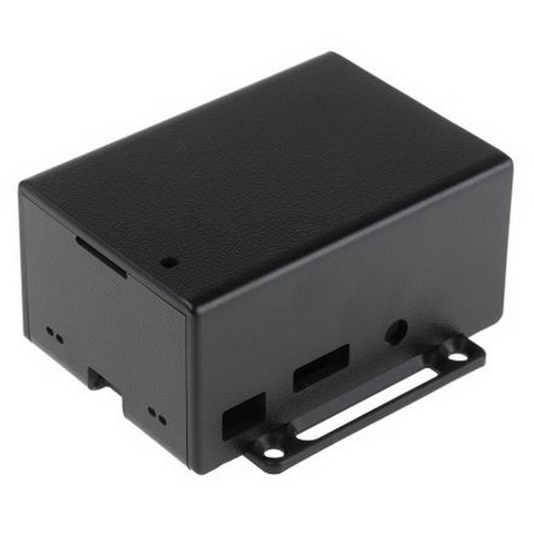 Raspberry Pi 3 Case for Raspberry Pi 3 Model B and Pi PoE Switch HAT, разм.90x85х45mm, отверстия крепления на монитор 70х53mm, цвет черный (124-9372), (468188)