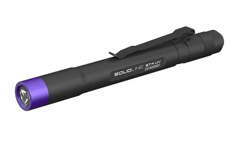 Фонарь ручной Led Lenser Solidline ST4 UV, чёрный, светодиодный, AAAx2 (502417)
