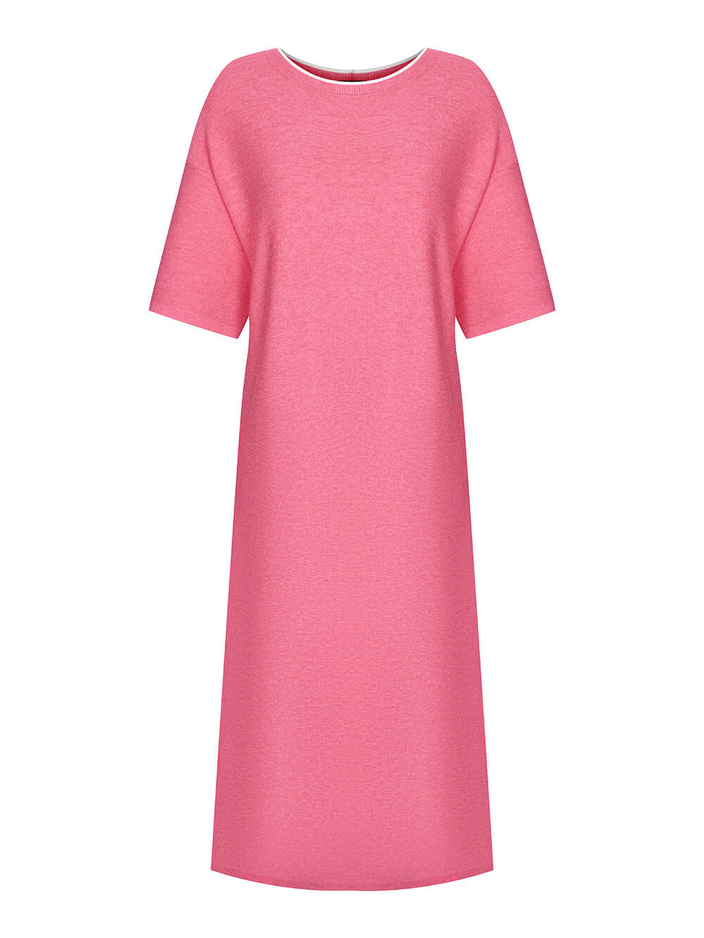 Женское платье розового цвета из вискозы - фото 1