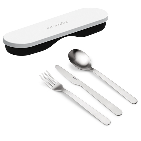 Набор столовых приборов 3шт Guzzini On The Go белый