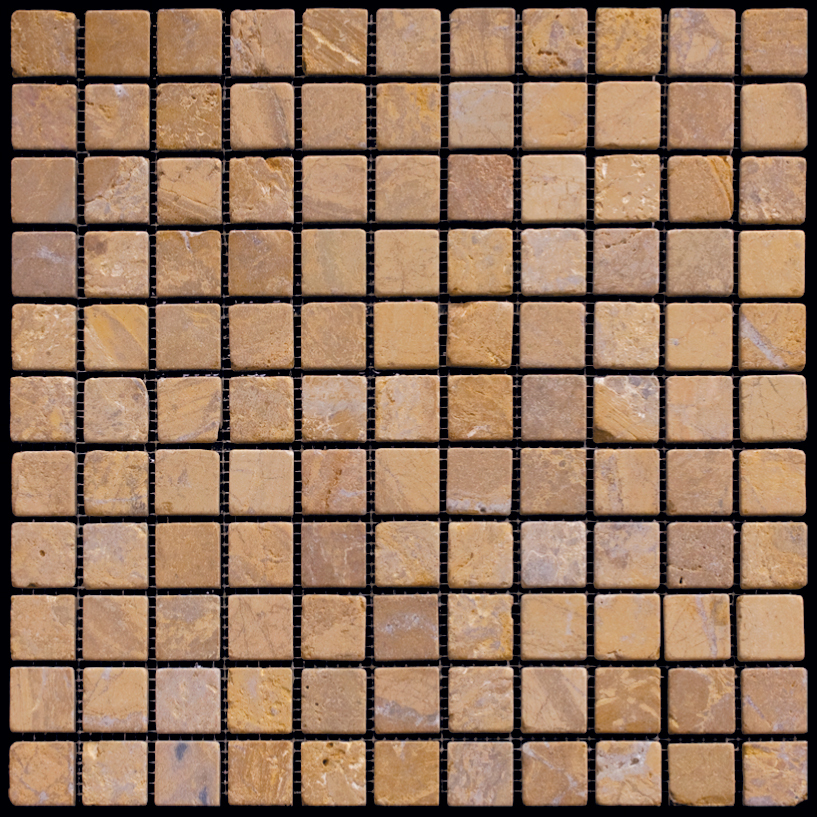 M097-25T Мозаика из мрамора Natural Adriatica оранжевый квадрат матовый