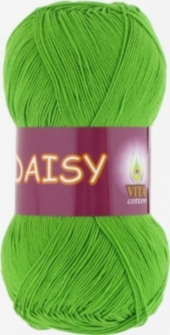 Пряжа VITA cotton "Daisy" - (4407-Молодая зелень)