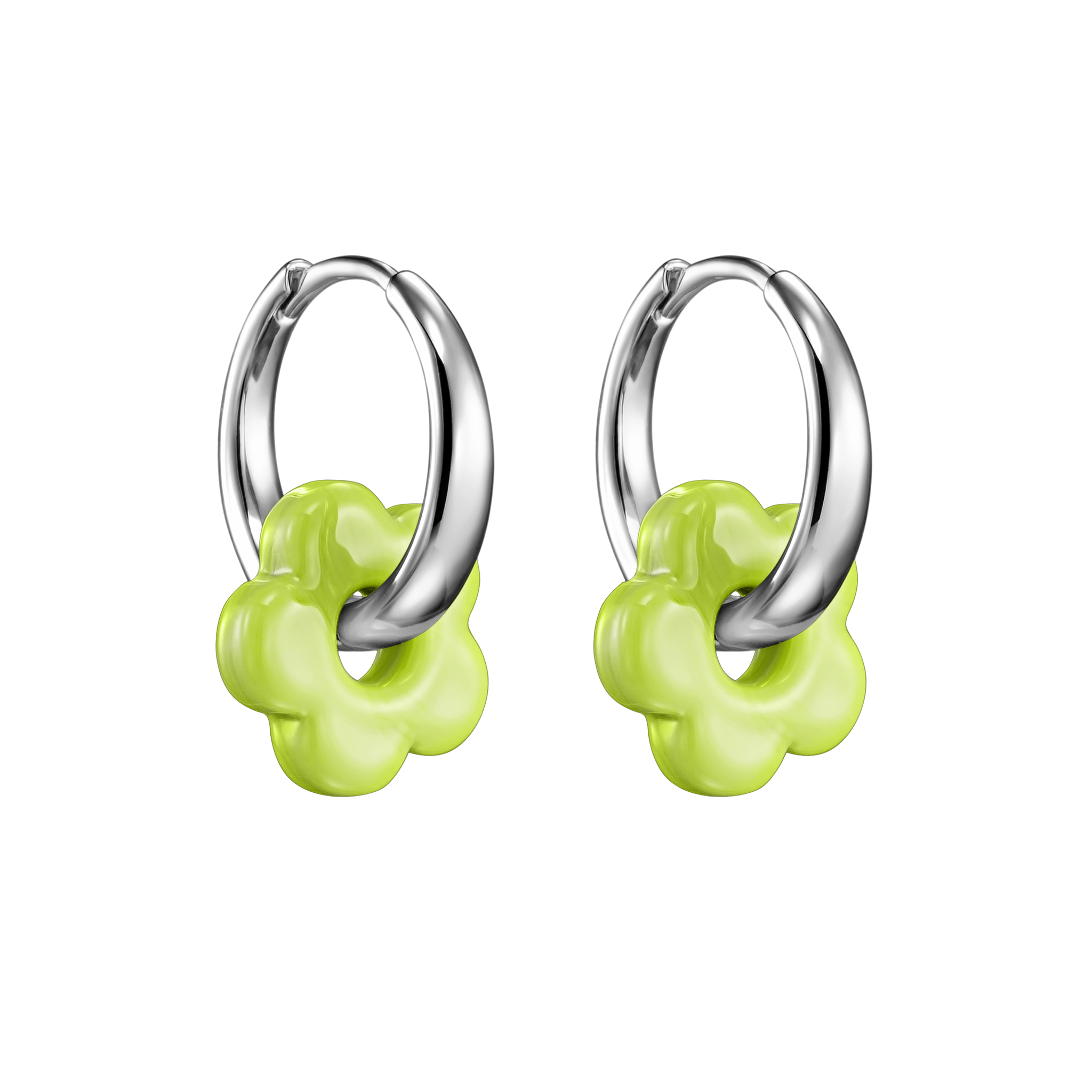 

Серьги Mini Bloom Freedom Silver-Green Earrings
