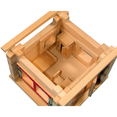 Конструктор"Избушка Теремок. Мебель. Роспись"со светом, 106 деталей