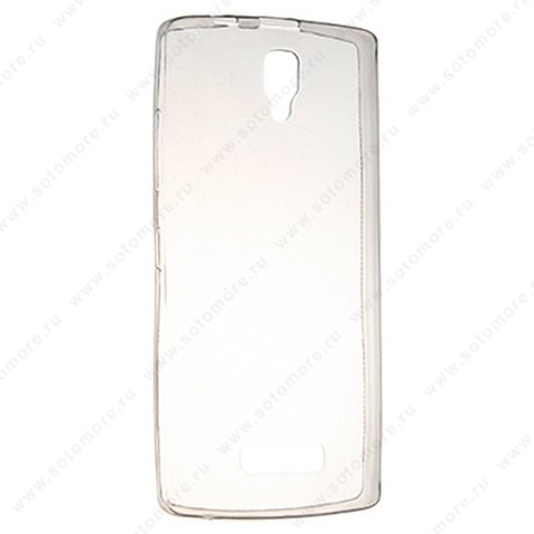Накладка силиконовая ультра-тонкая для Lenovo A2010 черная (прозрачная)