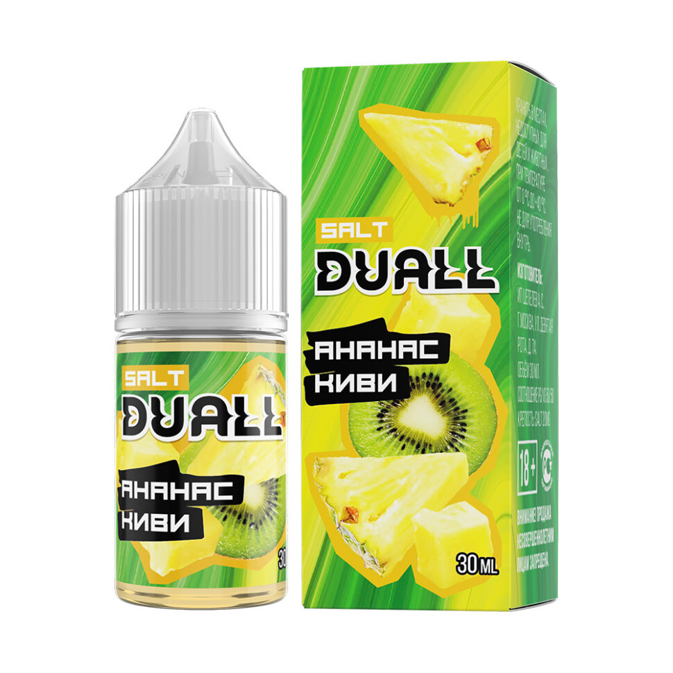 Купить Жидкость DUALL Salt 2% Light 30 ml - Ананас Киви по цене 349p в Москве.