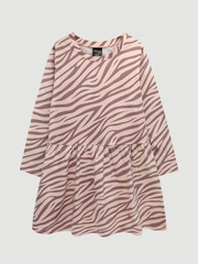 Платье с длинным рукавом Mjölk Зебра розовая