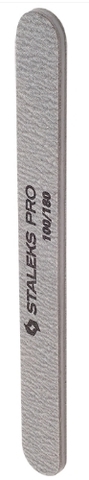 Пилка прямая минеральная для ногтей STALEKS PRO 100/180 грит (5шт.), набор (Staleks)