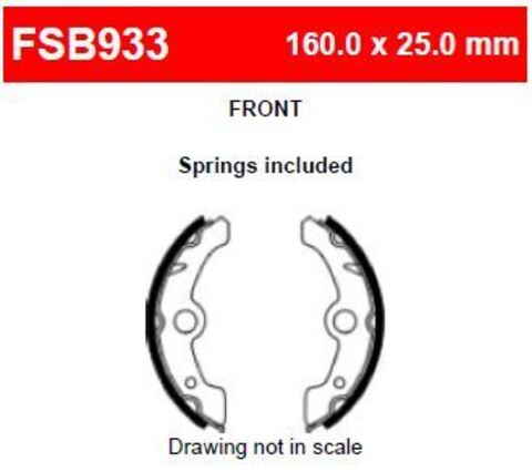 FSB933 Тормозные колодки барабанные MOTO, коробка 2 шт