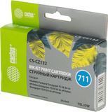 Картридж струйный Cactus CS-CZ132 №711 желтый (26мл) для HP DJ T120, T520, 530