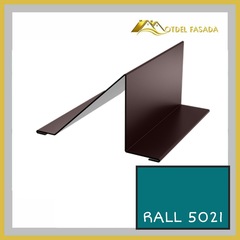 Планка снегозадержателя 20*95*90*30мм 0.45мм RALL 5021- Водная синь 2м