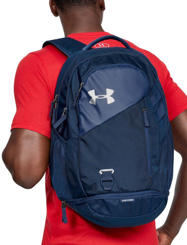 Картинка рюкзак городской Under Armour hustle 4.0 backpack синий - 2