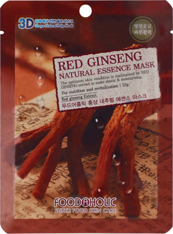 Consly Маска тканевая для лица с экстрактом красного женьшеня , Red Ginseng