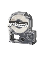 Кассета с лентой S'OK by Sakura Printing K4TBW для Epson , черный на прозрачном, 12мм, 8м